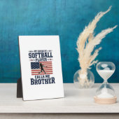 Softball Brother Patriotic Vintage Engraving Shirt Fotoplaat (Zijkant)