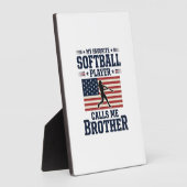 Softball Brother Patriotic Vintage Engraving Shirt Fotoplaat (Zijkant)