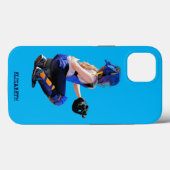 Softball Catcher and Stadium Painting Case-Mate iPhone Case (Achterkant (horizontaal))