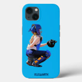 Softball Catcher and Stadium Painting Case-Mate iPhone Case (Achterkant)