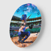 Softball Catcher and Stadium Painting Grote Klok (Hoek)