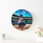 Softball Catcher and Stadium Painting Grote Klok (Huis)