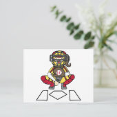 Softball Catcher Briefkaart (Staand voorkant)