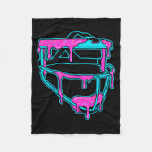 Softball Catcher Drip Ice Cream Mask Sprinkles Gam Fleece Deken (Voorkant)