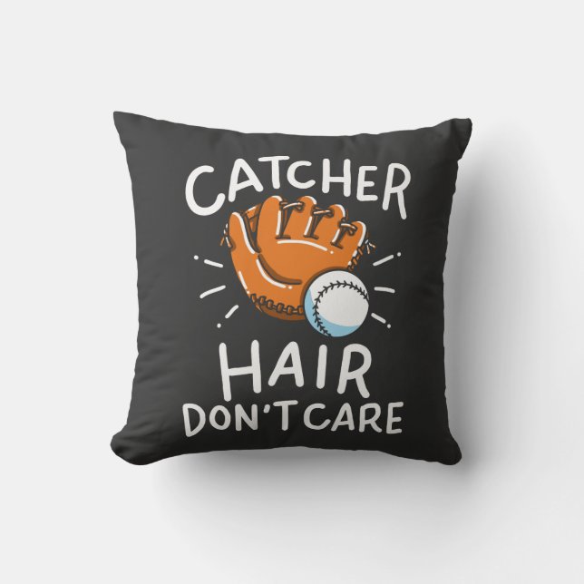 Softball - Catcher Hair geeft niet om Kussen (Voorkant)