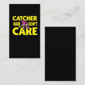 Softball Catcher Hair Girl Vrouw Softball Player Visitekaartje (Voorkant / Achterkant)