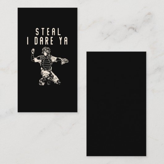 Softball Catcher Kinder Funny Baseball Player Humo Visitekaartje (Voorkant / Achterkant)