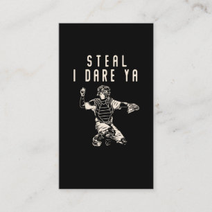 Softball Catcher Kinder Funny Baseball Player Humo Visitekaartje