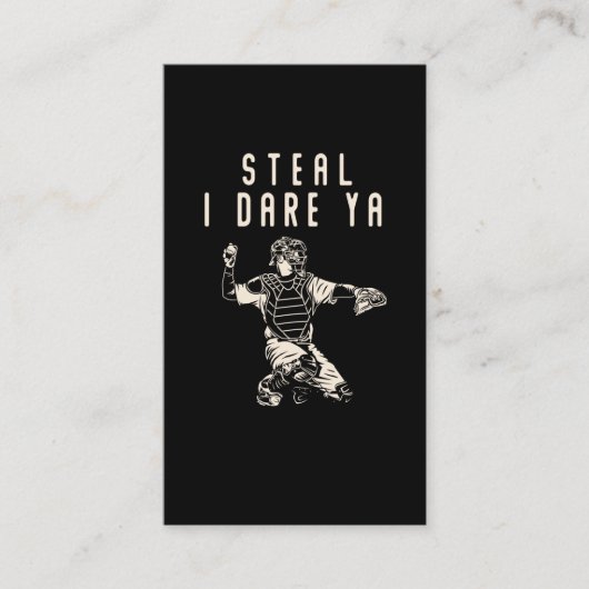 Softball Catcher Kinder Funny Baseball Player Humo Visitekaartje (Voorkant)