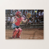 Softball Catcher Legpuzzel (Horizontaal)