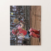 Softball Catcher Legpuzzel (Verticaal)