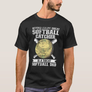 Softball Catcher Pa Pitcher Fastpitch Coach Fathe T-shirt