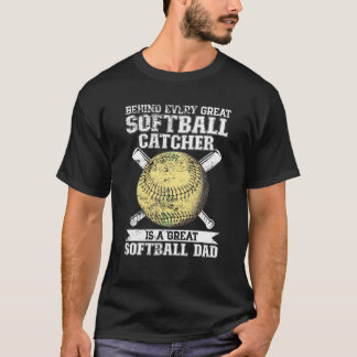 Softball Catcher Pa Pitcher Fastpitch Coach Fathe T-shirt