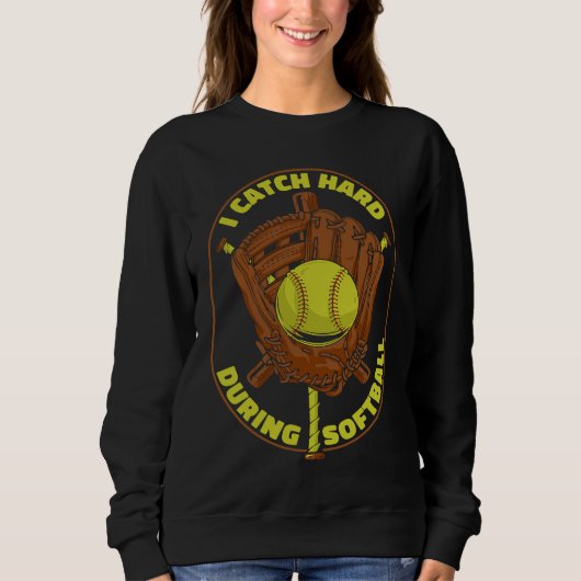 Softball Catcher Pitcher Batter Softball Trui (Voorkant)