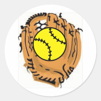 Softball Catcher Ronde Sticker