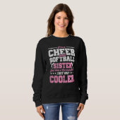 Softball Cheer Graphic Vrouwen Zusters Cheerleader Trui (Voorkant volledig)