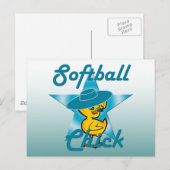 Softball Chick #7 Briefkaart (Voorkant / Achterkant)