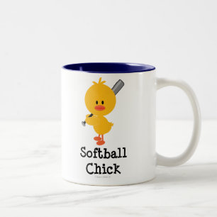 Softball Chick-Mok Tweekleurige Koffiemok