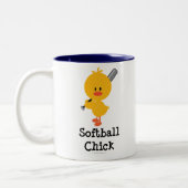 Softball Chick-Mok Tweekleurige Koffiemok (Links)