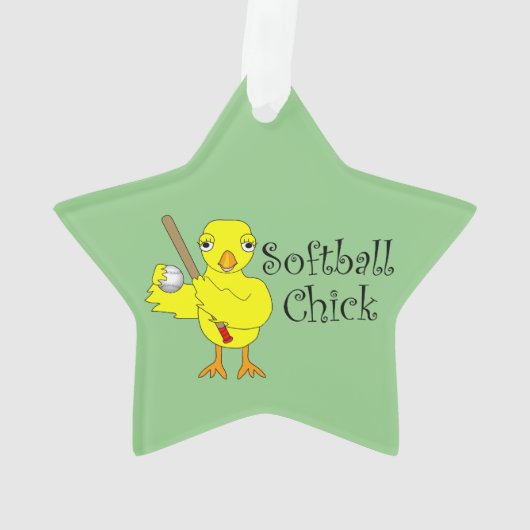 Softball Chick Ornament (achterkant)
