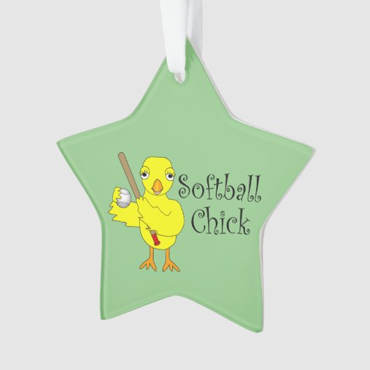 Softball Chick Ornament (voorkant)
