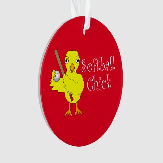 Softball Chick Ornament (voorkant)