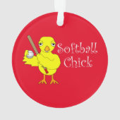 Softball Chick Ornament (achterkant)