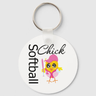 Softball Chick Sleutelhanger