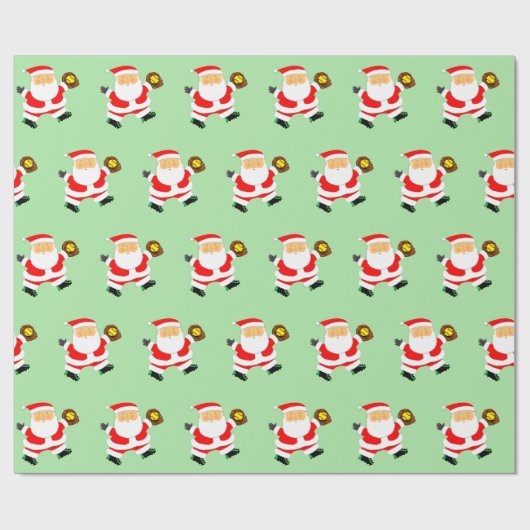 Softball Christmas Gift Wrapping Paper Cadeaupapier (Vlak)