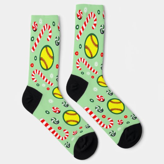 Softball Christmas Holiday Gifts Socks Sokken (Rechts)