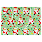 Softball Christmas Holiday Groot Cadeauzakje (Achterkant)