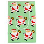 Softball Christmas Holiday Medium Gift Bag Medium Cadeauzakje (Achterkant)