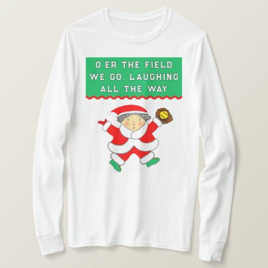 Softball Christmas T-Shirt (Design voorkant)