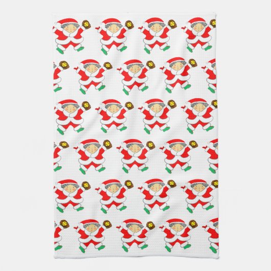 Softball Christmas Theedoek (Verticaal)