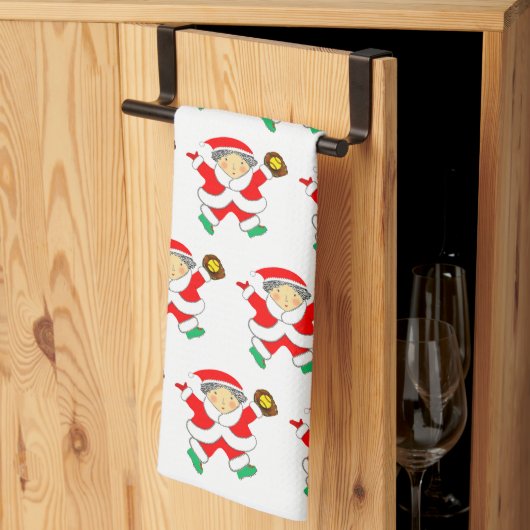 Softball Christmas Theedoek (Derde Gevouwen)