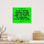 Softball Citaten in Draden 009 Poster (Keuken)