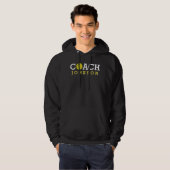 Softball Coach - Aangepaste naam Hoodie (Voorkant volledig)