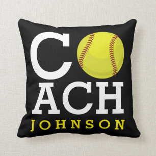 Softball Coach - Aangepaste naam Kussen