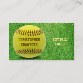 Softball Coach Ball Visitekaartje