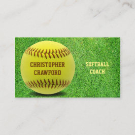 Softball Coach Ball Visitekaartje