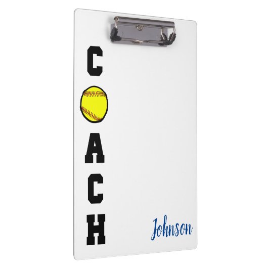 Softball-coach bedankt cadeau klembord (Rechts)