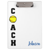 Softball-coach bedankt cadeau klembord (Voorkant)