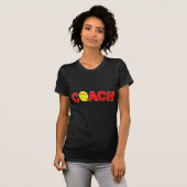 Softball Coach Black Women's Fastpitch Softball T-shirt (Voorkant volledig)
