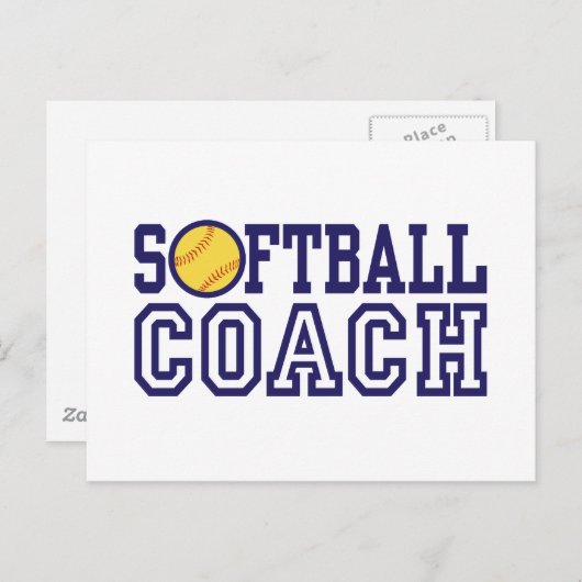 Softball Coach Briefkaart (Voorkant / Achterkant)