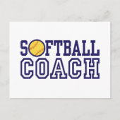 Softball Coach Briefkaart (Voorkant)
