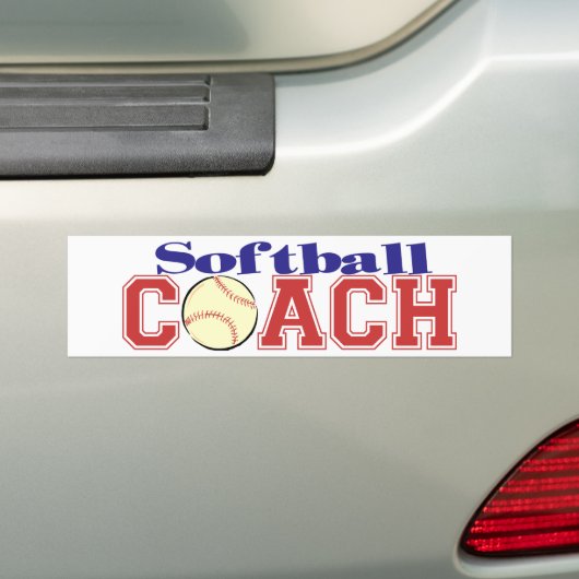 Softball Coach Bumpersticker (Op auto)