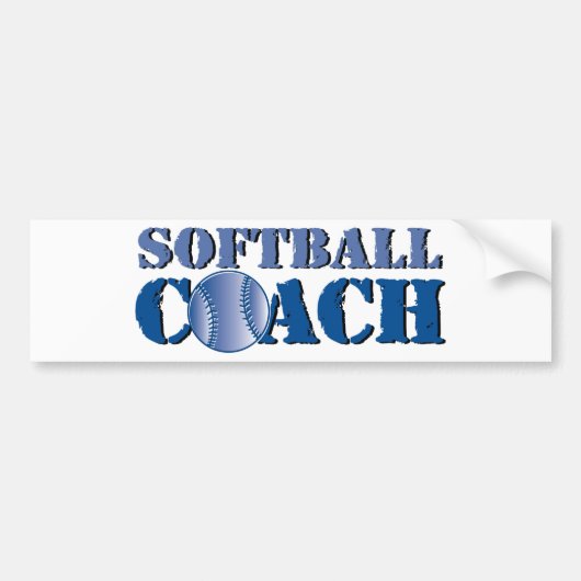 Softball Coach Bumpersticker (Voorkant)