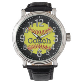 Softball Coach cadeau-ideeën, Cool Softball Horlog Horloge
