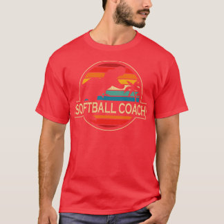 Softball Coach Dinosaur T-shirt