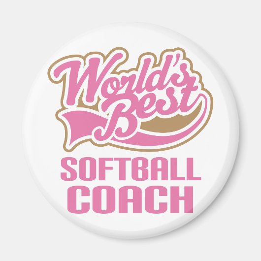 Softball Coach Gift Magneet (Voorkant)